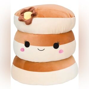 NWOT-Squishmallows Original 12-Inch Rayen Pancake 3-Stack with Butter Flower